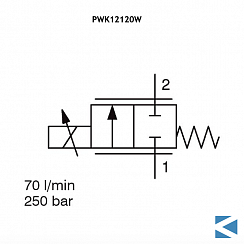 Пропорциональный клапан ограничения расхода PWK12120W Hydac